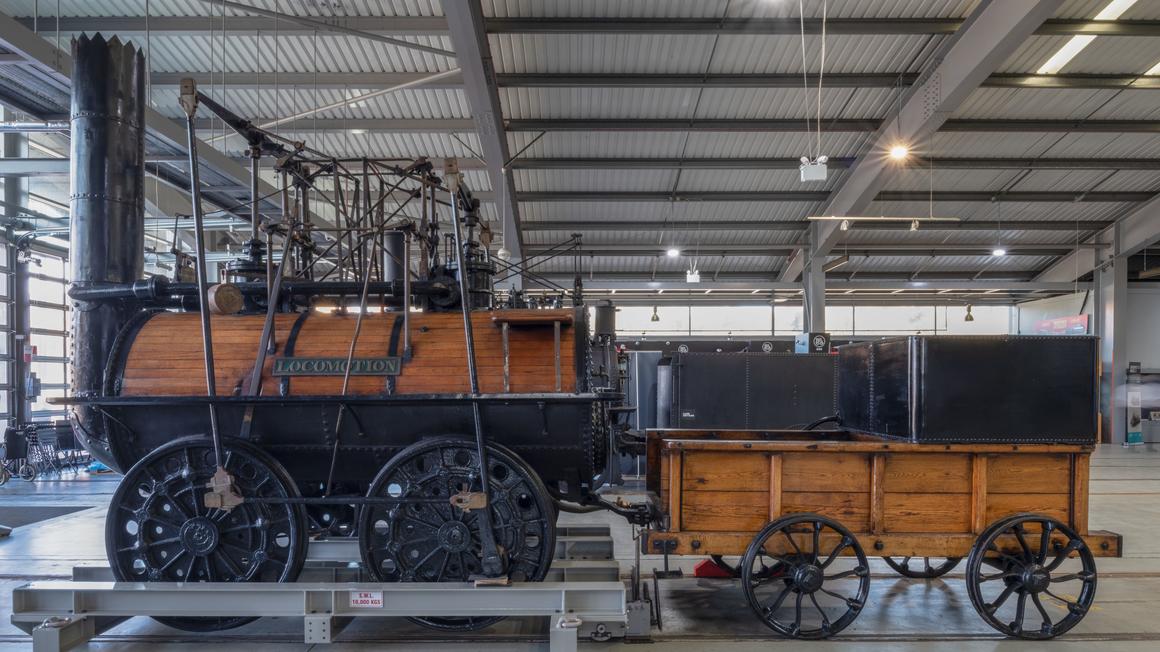 Locomotion No. 1 na wystawie w Derby