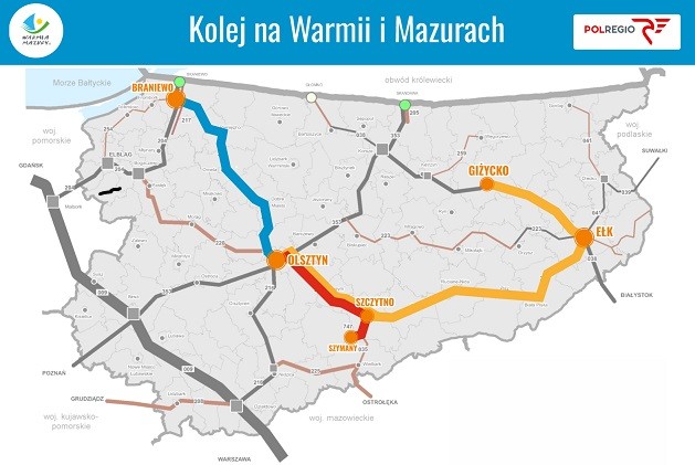 Pociągi wrócą do Giżycka
