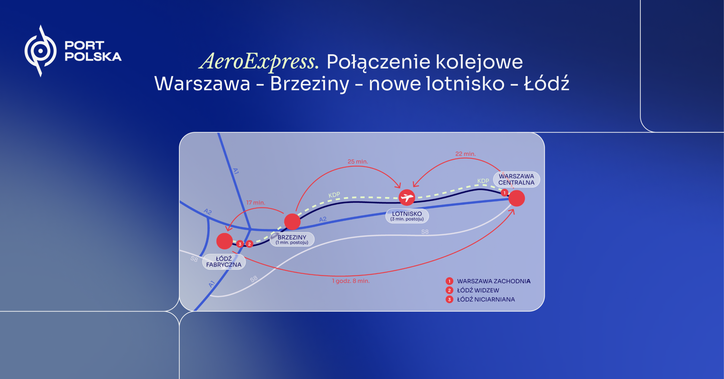 Co kwadrans pociągiem z Warszawy  na lotnisko